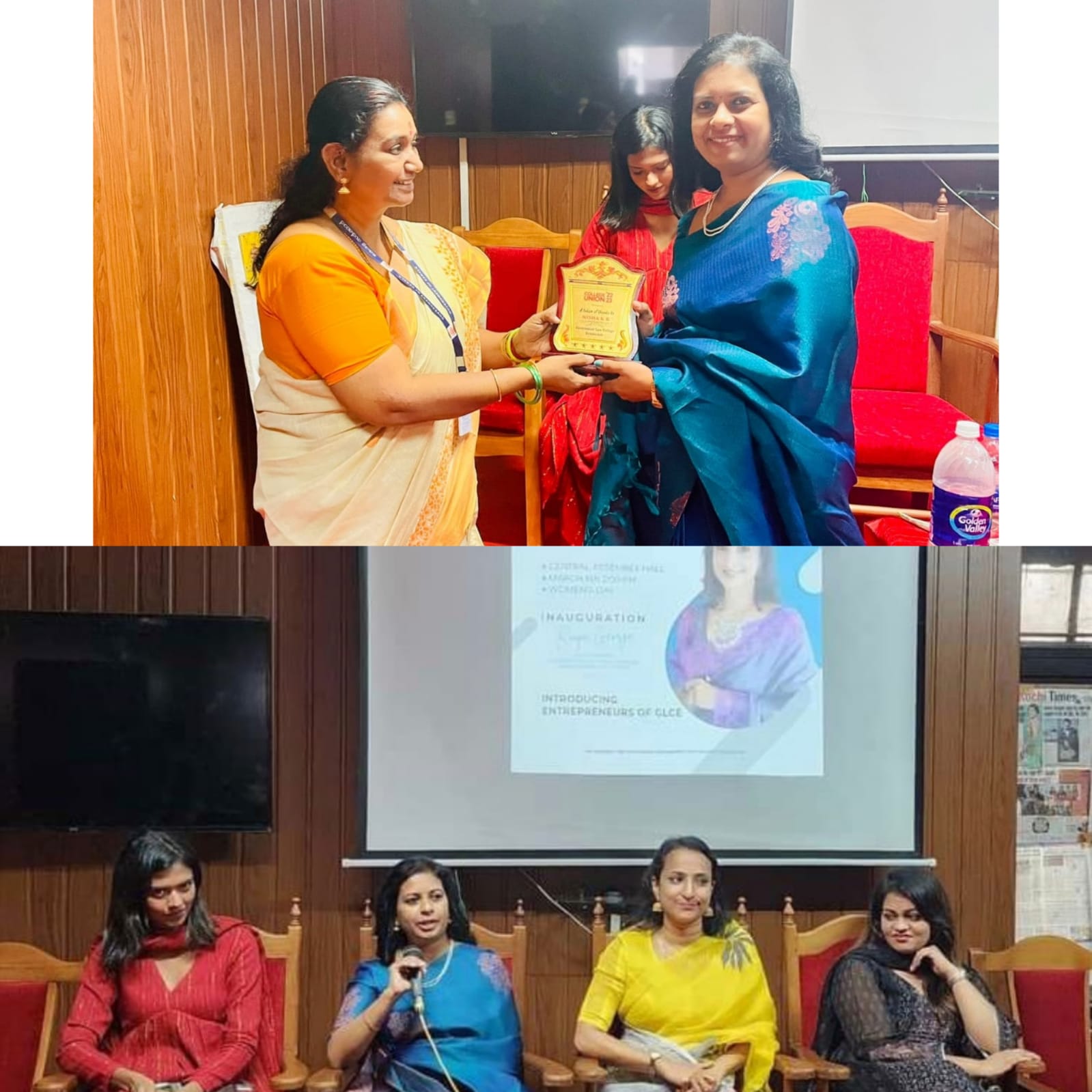 Inauguration of a college entrepreneurship club.